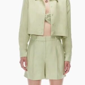 Aritzia Wilfred The Effortless Short Linen Blend Mid-thigh 2 NWOT